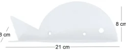 Etagère murale en métal blanc Poisson