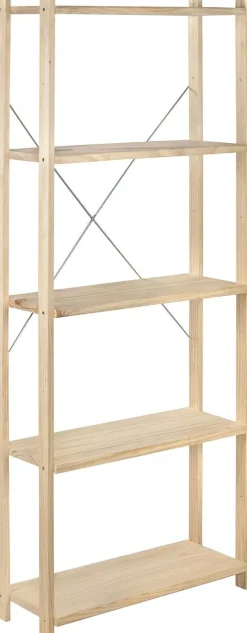 Etagère Natura 5 tablettes et montants à lattes