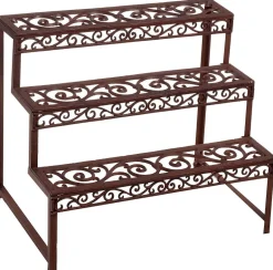 Etagère à plantes en métal patiné Arabesque