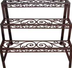 Etagère à plantes en métal patiné Arabesque