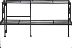 Etagère à plantes pliante en fer (2 niveaux)