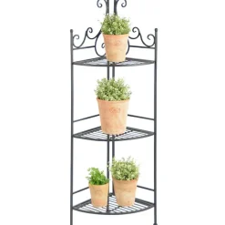 Etagère pliante à plantes Arabesques (Angle 3 niveaux)