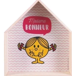 Etagères en bois maison Monsieur Madame (Lot de 2) (Rose)