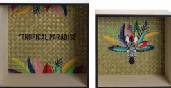 Etagères en bois Tropical Paradise Exotique (Lot de 2)