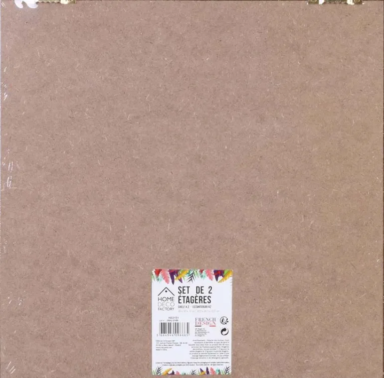 Etagères en bois Tropical Paradise Exotique (Lot de 2)