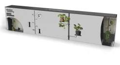 Etagère télescopique avec supports à plantes
