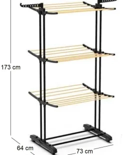 Etendoir 3 étages effet bois