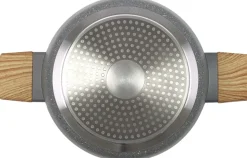 Faitout en aluminium forgé poignées effet bois (24 cm)