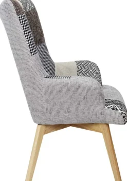 Fauteuil assise en tissu patchwork Helsinki