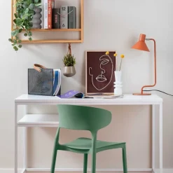 Fauteuil coloré en polypropylène Fain (Vert foncé)