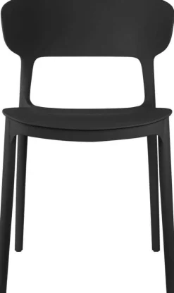 Fauteuil coloré en polypropylène Fain (Noir)