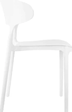 Fauteuil coloré en polypropylène Fain (Blanc)
