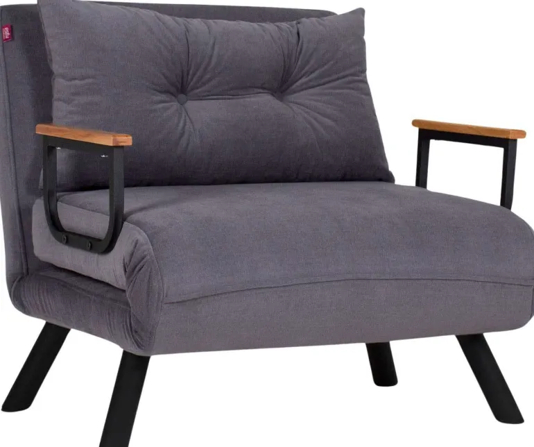 Fauteuil convertible en tissu Sando (Gris)