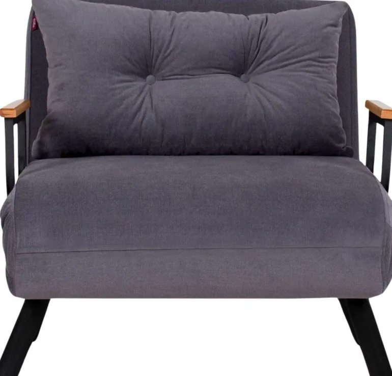 Fauteuil convertible en tissu Sando (Gris)