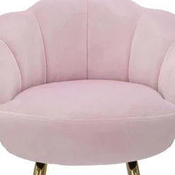 Fauteuil de bar en tissu et métal Vienna (Rose)