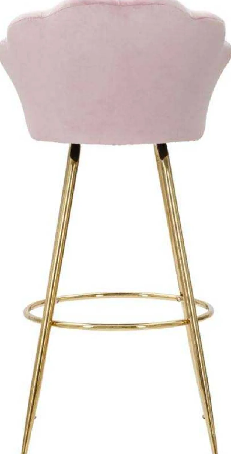 Fauteuil de bar en tissu et métal Vienna (Rose)