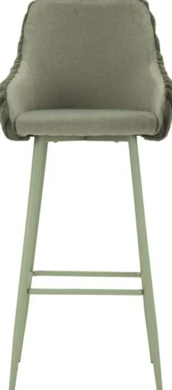 Fauteuil de bar en tissu et métal Alaska (Lot de 2) (Vert)