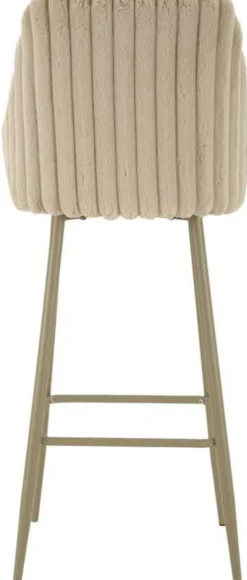 Fauteuil de bar en tissu et métal Alaska (Lot de 2) (Crème)