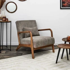 Fauteuil détente en velours côtelé Scott