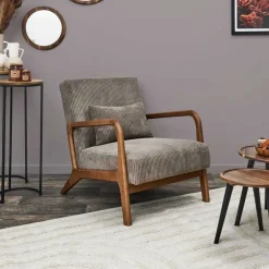 Fauteuil détente en velours côtelé Scott