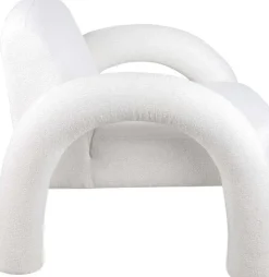 Fauteuil en polyester Brazo (Blanc)