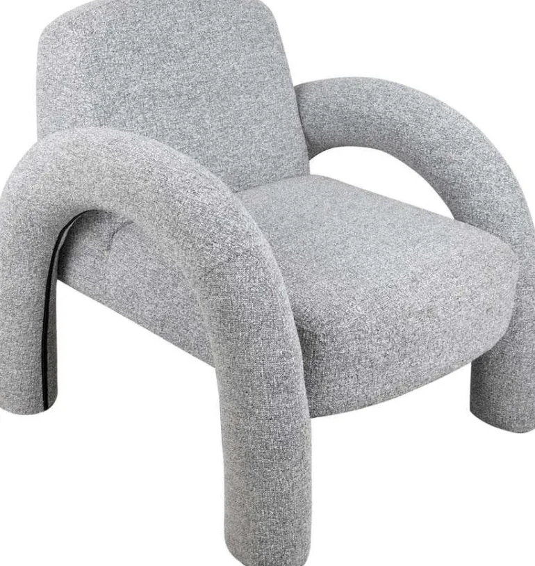 Fauteuil en polyester Brazo (Gris)