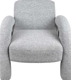 Fauteuil en polyester Brazo (Gris)