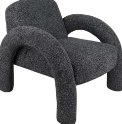 Fauteuil en polyester Brazo (Noir)