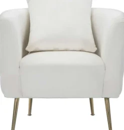 Fauteuil en tissu Bucarest 76 x 74 x 71 cm (Crème)