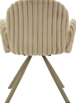 Fauteuil en tissu côtelé Stockholm (Lot de 2) (Crème)