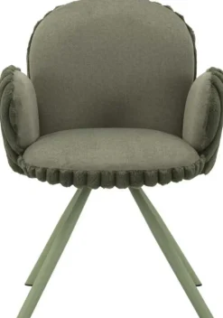 Fauteuil en tissu côtelé Stockholm (Lot de 2) (Vert)