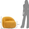 Fauteuil en tissu Ginevra 81 x 78 x 64 cm