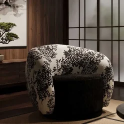 Fauteuil en tissu Oriental 90 x 78 x 74 cm
