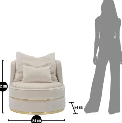 Fauteuil en tissu Paris space 84 x 72 cm