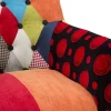 Fauteuil en tissu patchwork 71 x 63 x 78 cm