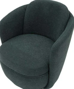 Fauteuil en tissu Torino 70 x 72 x 75 cm (Bleu vert)