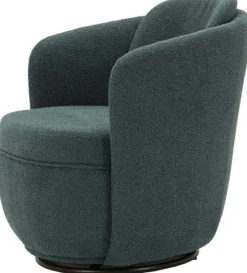 Fauteuil en tissu Torino 70 x 72 x 75 cm (Bleu vert)