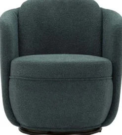 Fauteuil en tissu Torino 70 x 72 x 75 cm (Bleu vert)