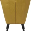 Fauteuil en velours côtelé Giulia (Jaune)