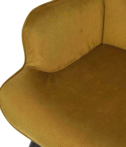 Fauteuil en velours côtelé Giulia (Jaune)