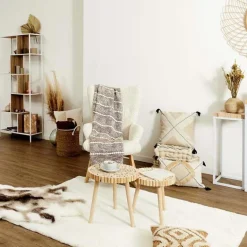 Fauteuil patchwork blanc Helsinki
