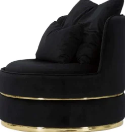 Fauteuil rond en tissu Paris 84 x 72 cm
