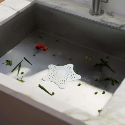 Filtre à cheveux pour bonde (Blanc)
