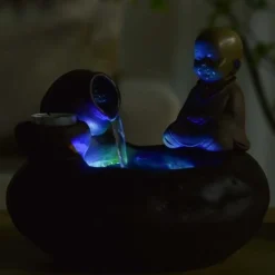 Fontaine d'intérieur en résine Bouddha Médina