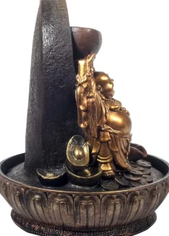 Fontaine d"intérieur en résine bouddha chanceux