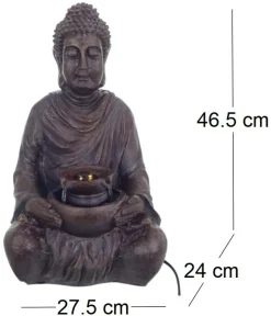 Fontaine d'intérieur en résine grand bouddha