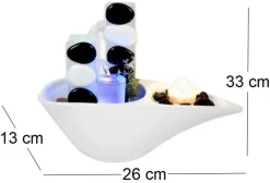 Fontaine d'intérieur Piro avec éclairage LED multicolore
