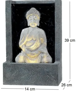 Fontaine extérieure en polyresine Bouddha