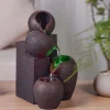 Fontaine zen en résine avec LED Luba
