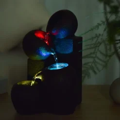 Fontaine zen en résine avec LED Luba